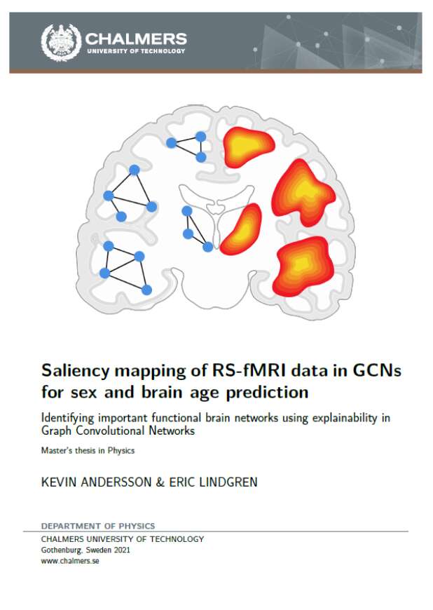 Saliency mapping of RS-fMRI data in GCNs for sex and brain age prediction
