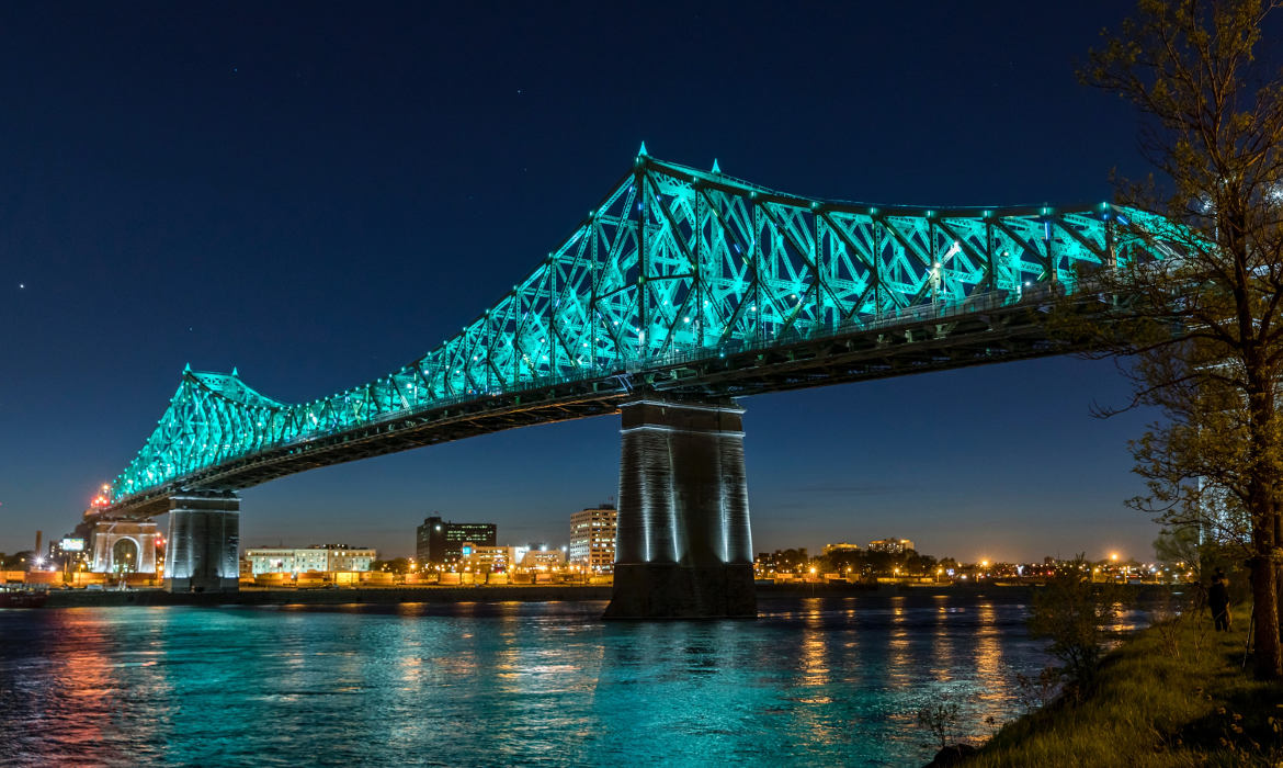 bridge montreal night light