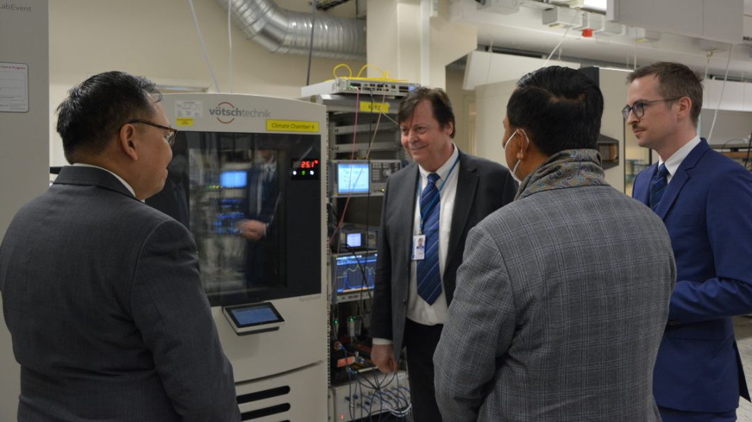 Visit in electronic lab with climate chambers